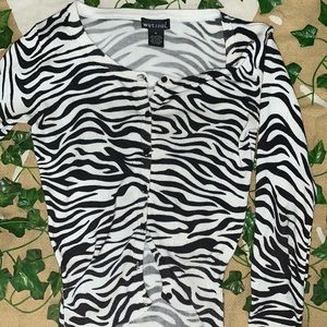 Zebra Print Cardigan